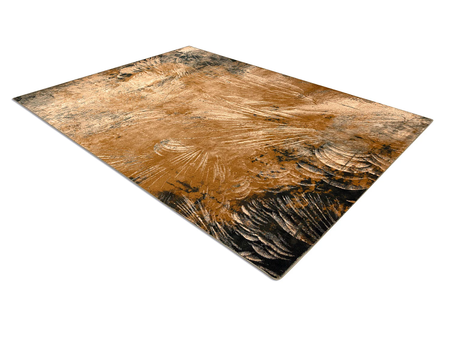 Tappeto di lana OMEGA Abu Astrazione camello 170x235 cm