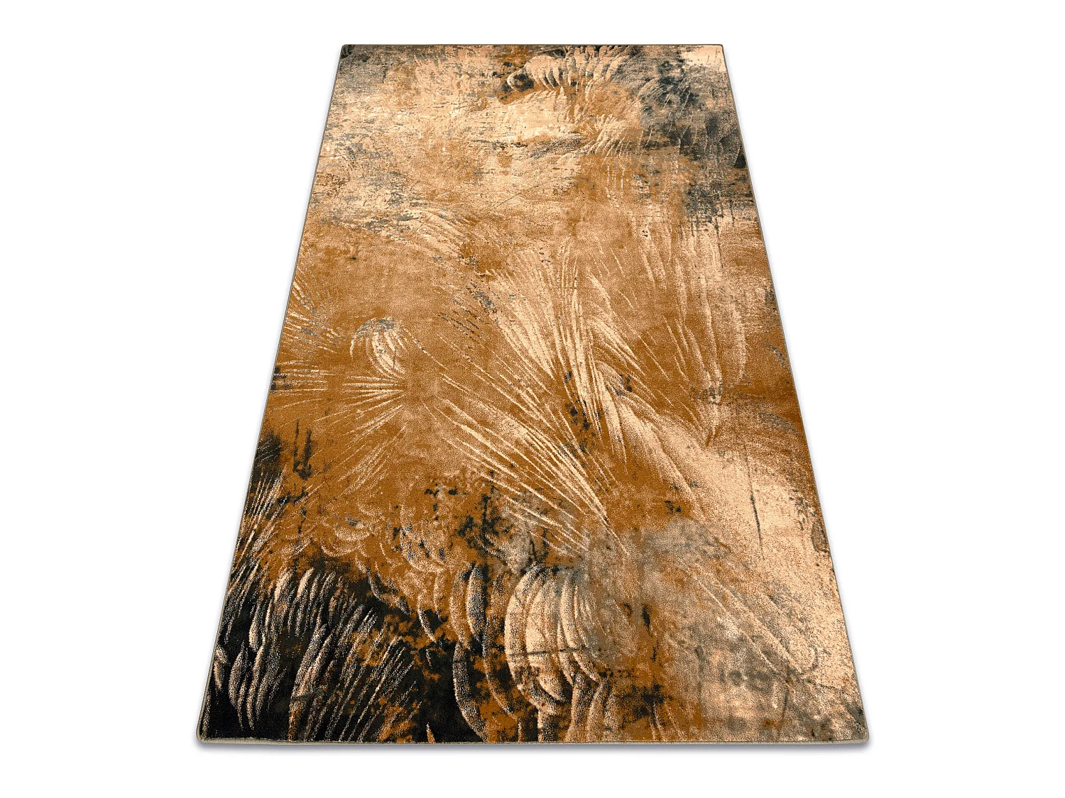 Tapis en laine OMEGA Abu Abstraction chameau 170x235 cm