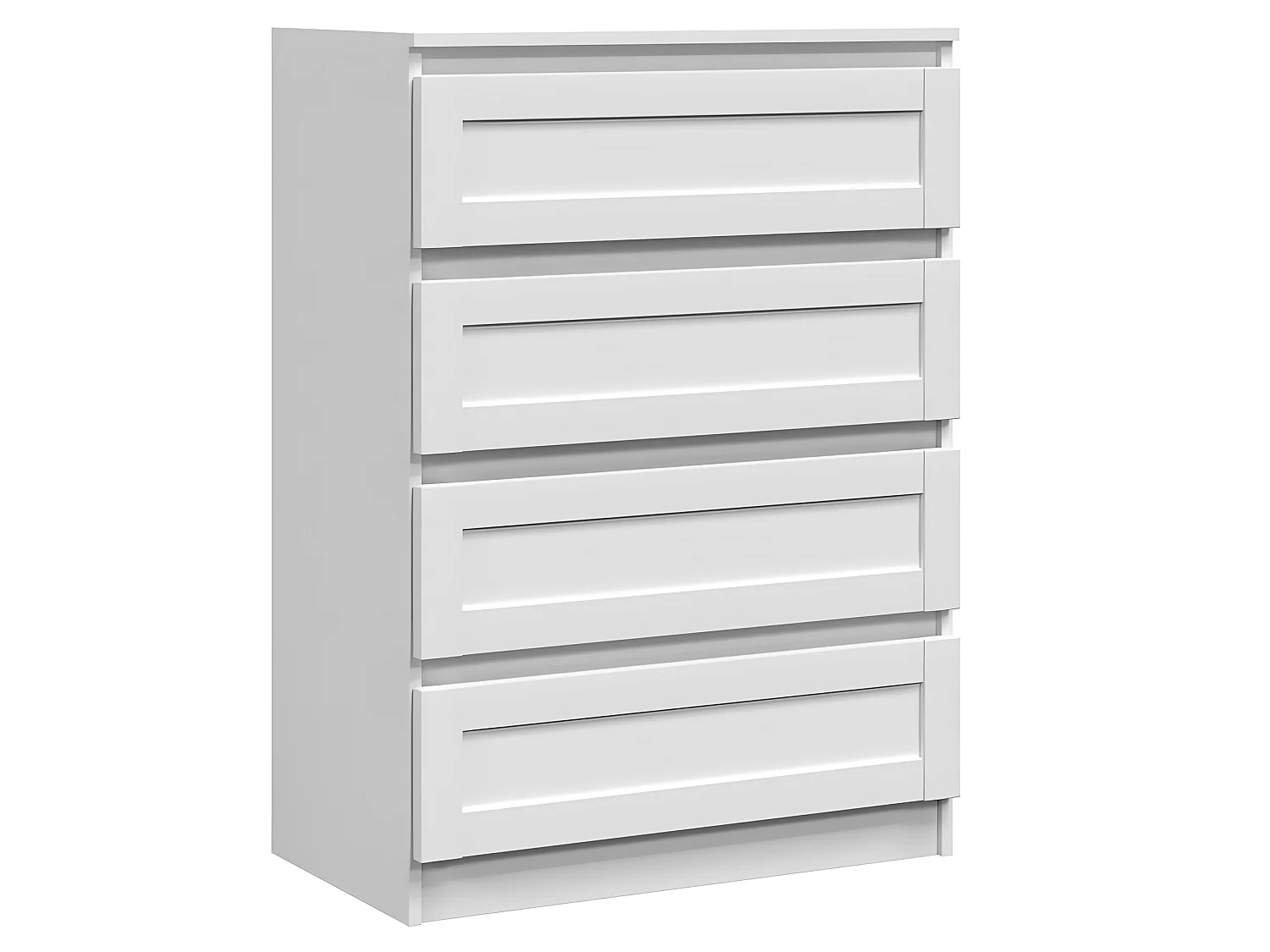 PERRY - Commode de chambre 4 tiroirs - Style classique - 70x40x97 cm - Meuble de rangement