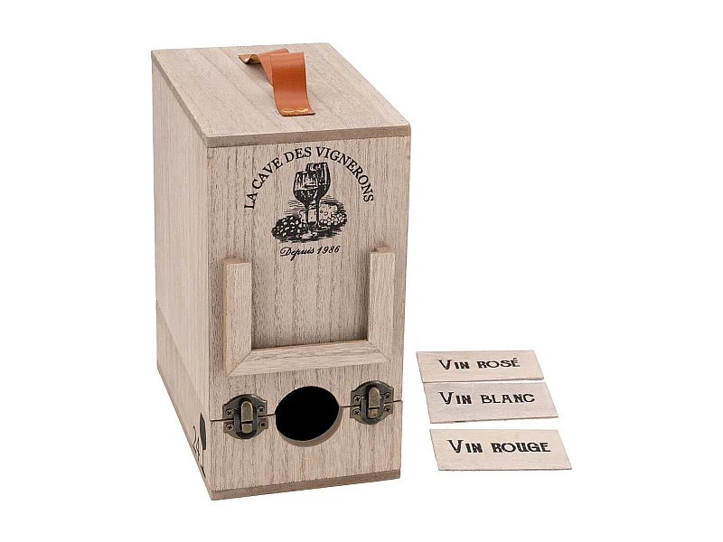 Boite à cubi 3 litres en bois