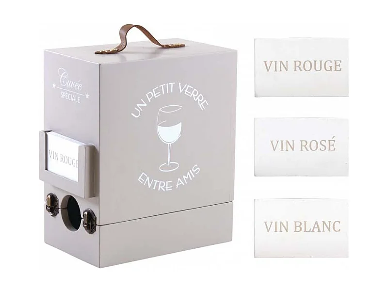 Cubi-Box 3 Liter aus Holz Entre amis