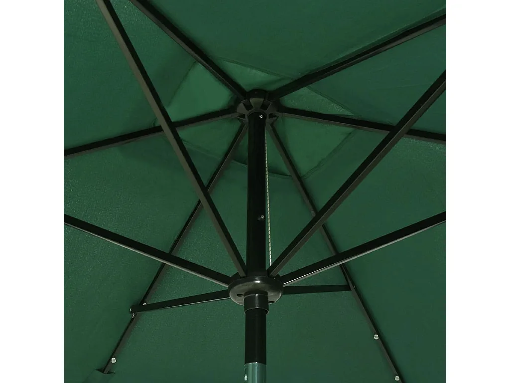 Sombrilla con LED y poste de acero verde 2 x 3 m 02_0008073