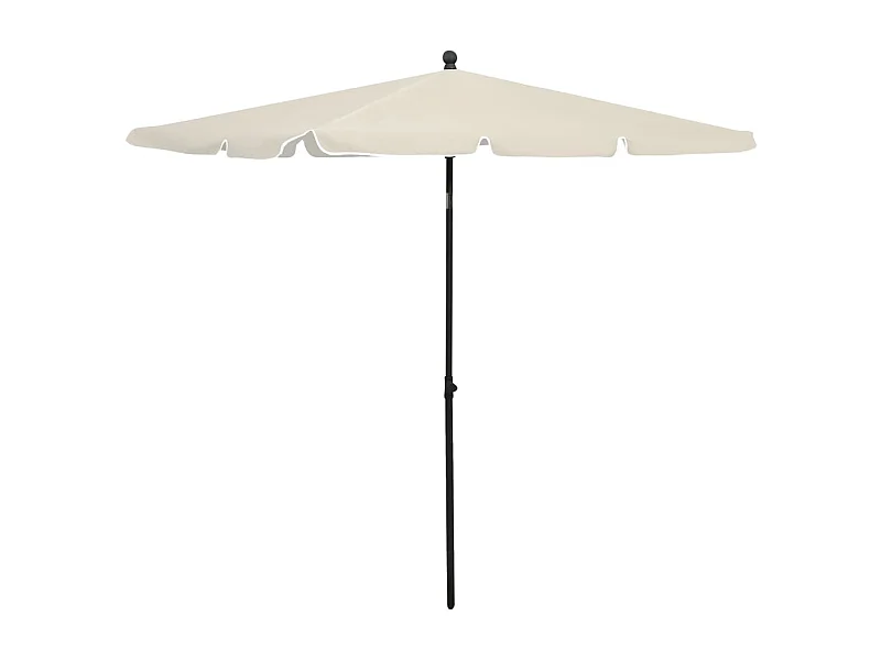 Ombrellone da giardino con palo 210 x 140 cm sabbia 02_0008328