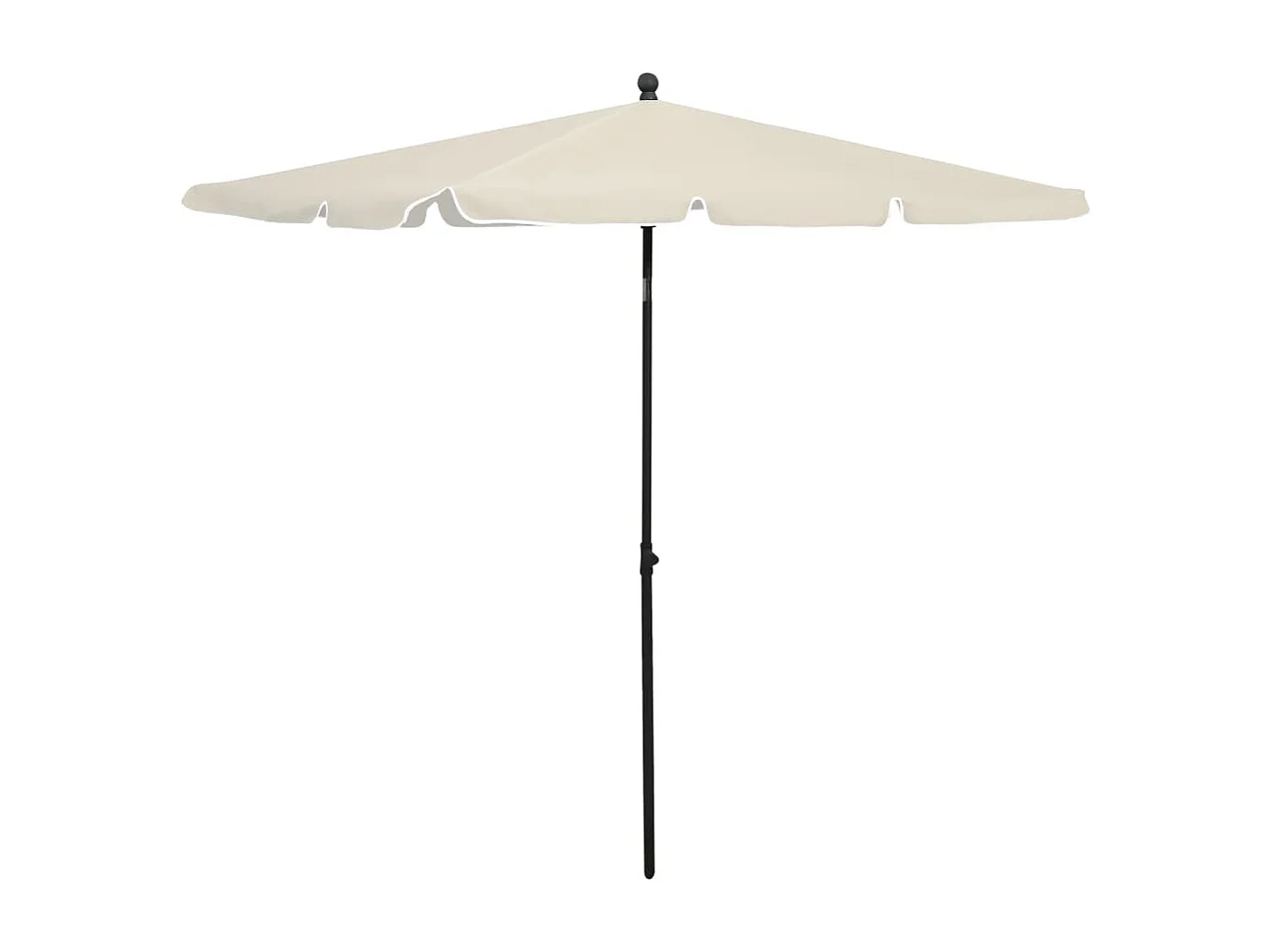 Ombrellone da giardino con palo 210 x 140 cm sabbia 02_0008328