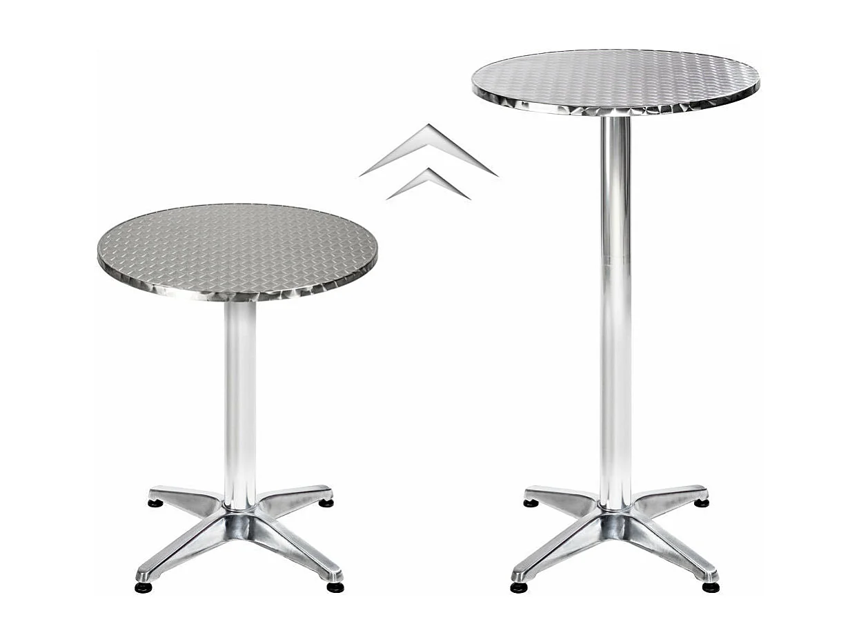 Mange debout aluminium diamètre aluminium grise 6.5 x 6.5 x 114 cm 2008195