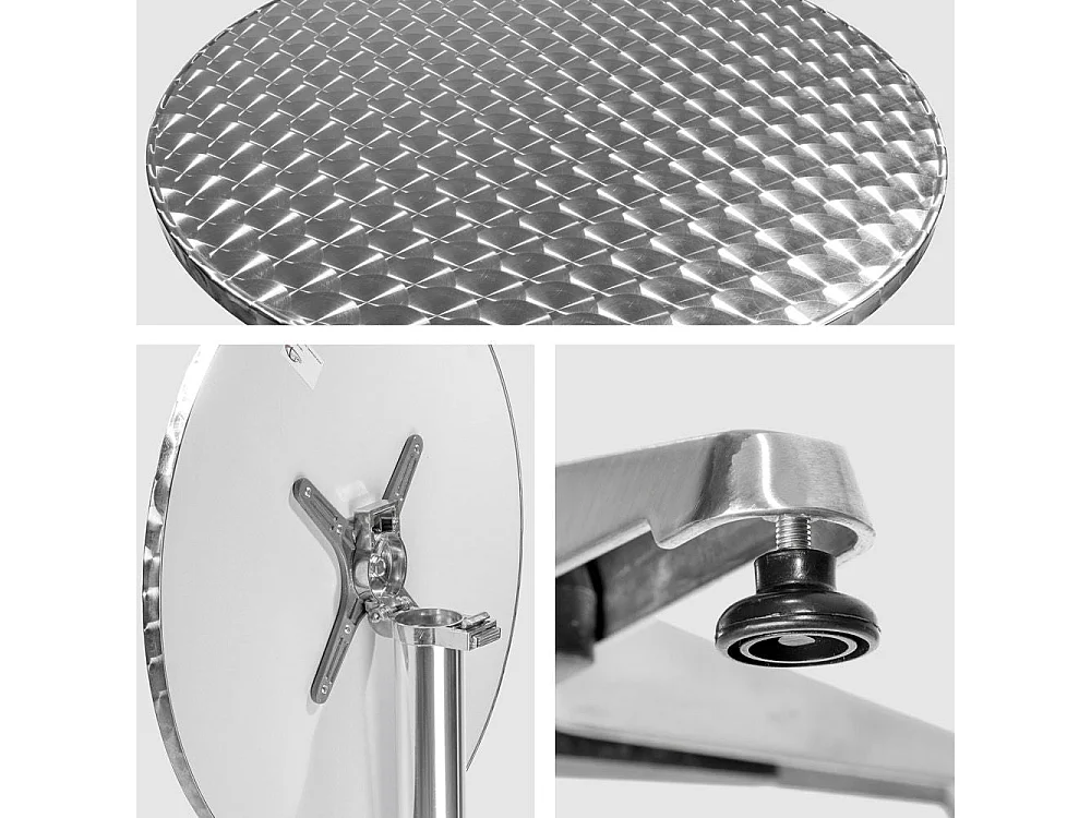 Mange debout aluminium diamètre aluminium grise 60 x 60 x 114 cm 2008193