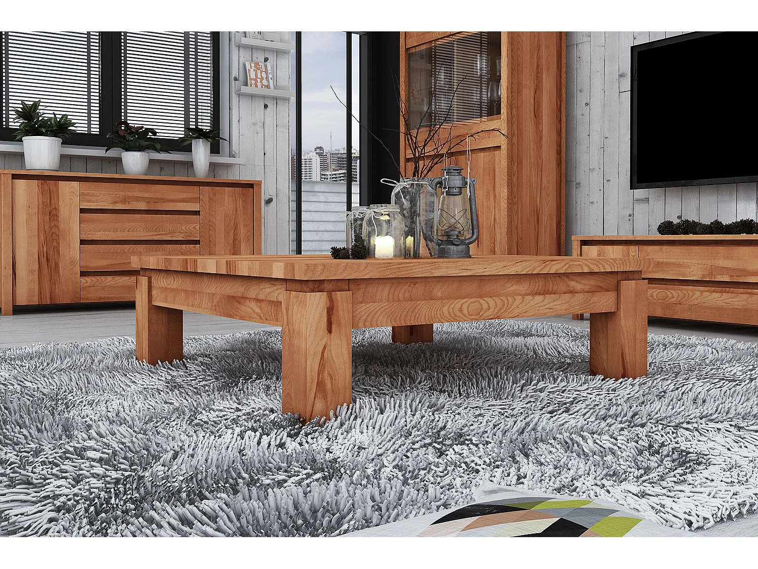 VINCI - Kaffeetisch 60 x 60 aus Kernbuche naturgeölt