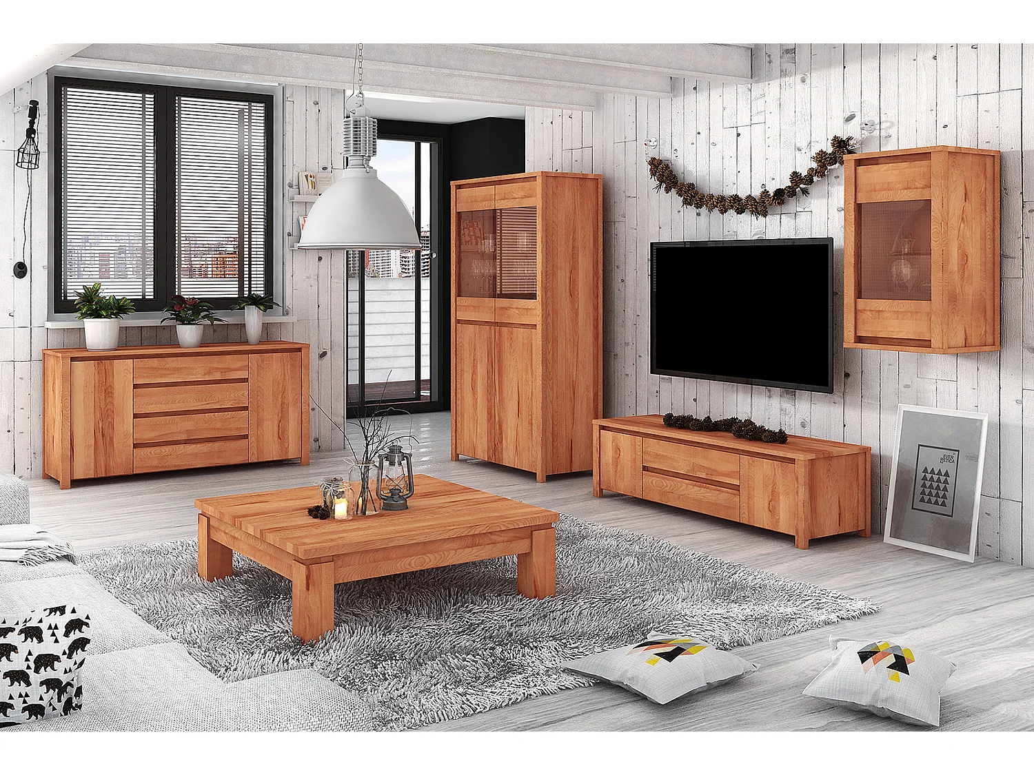 VINCI - Kaffeetisch 100 x 100 aus Kernbuche naturgeölt