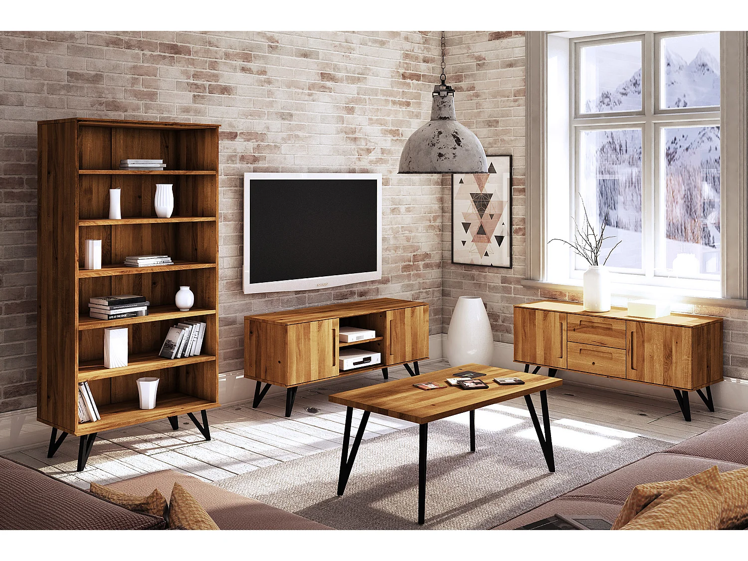 GOLO - Kaffeetisch 60 x 80 aus Wildeiche, naturgeölt