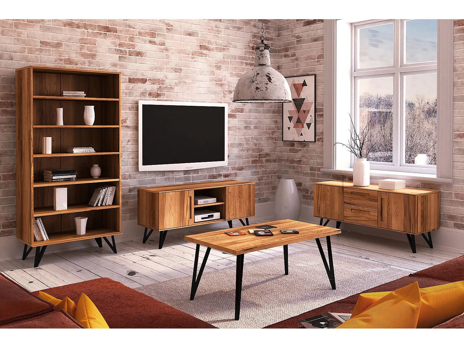 GOLO - Kaffeetisch 60 x 80 aus Kernbuche naturgeölt