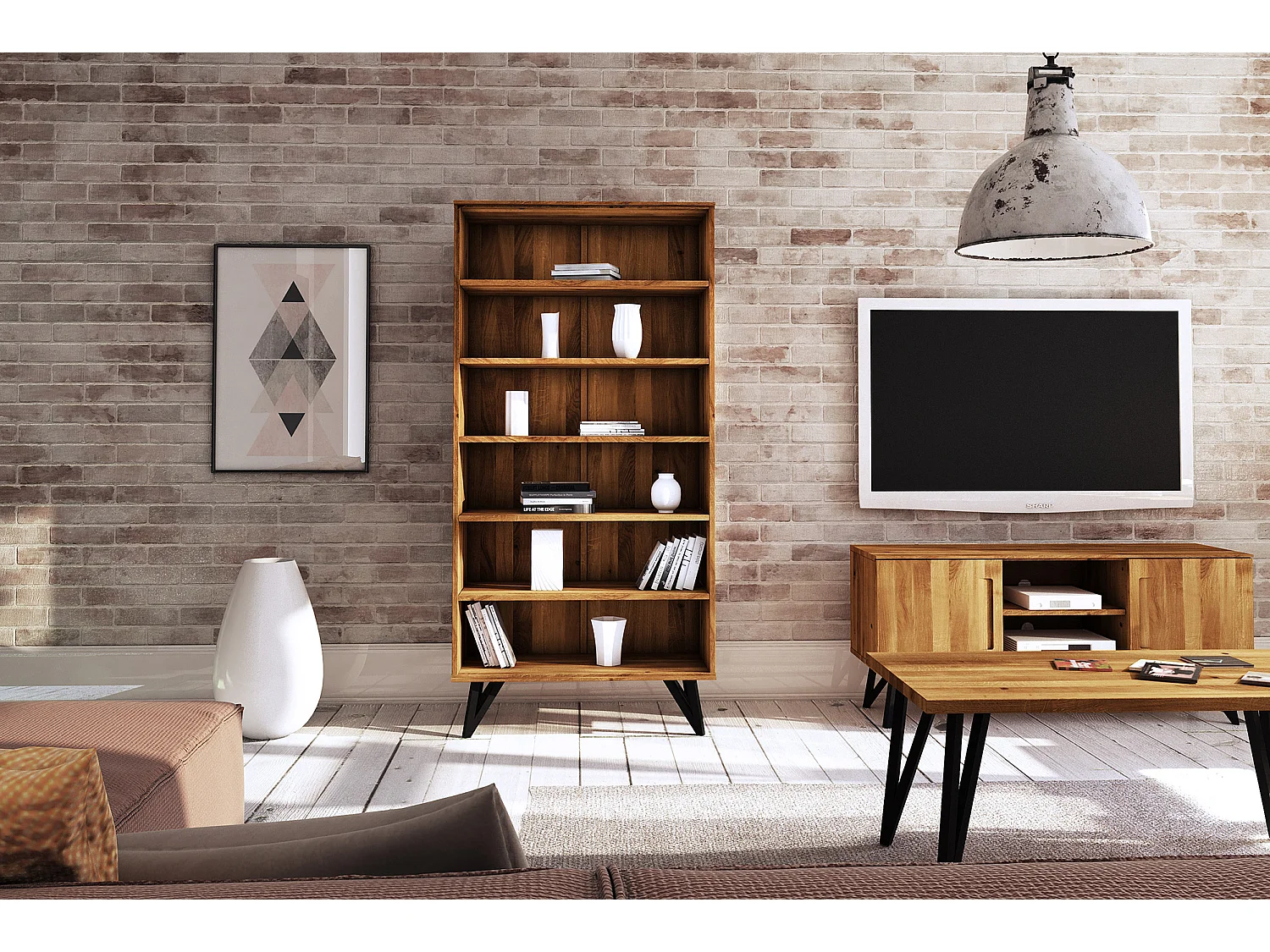 GOLO - Kaffeetisch 80 x 80 aus Wildeiche, naturgeölt