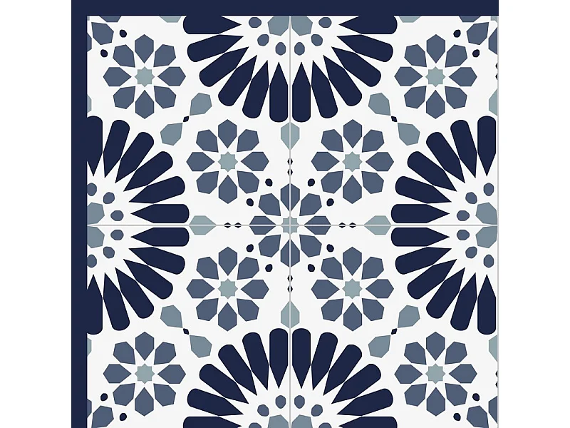 Tapis antidérapant - Marsiho - vinyle - int./ext. - Bleu - 50x200cm