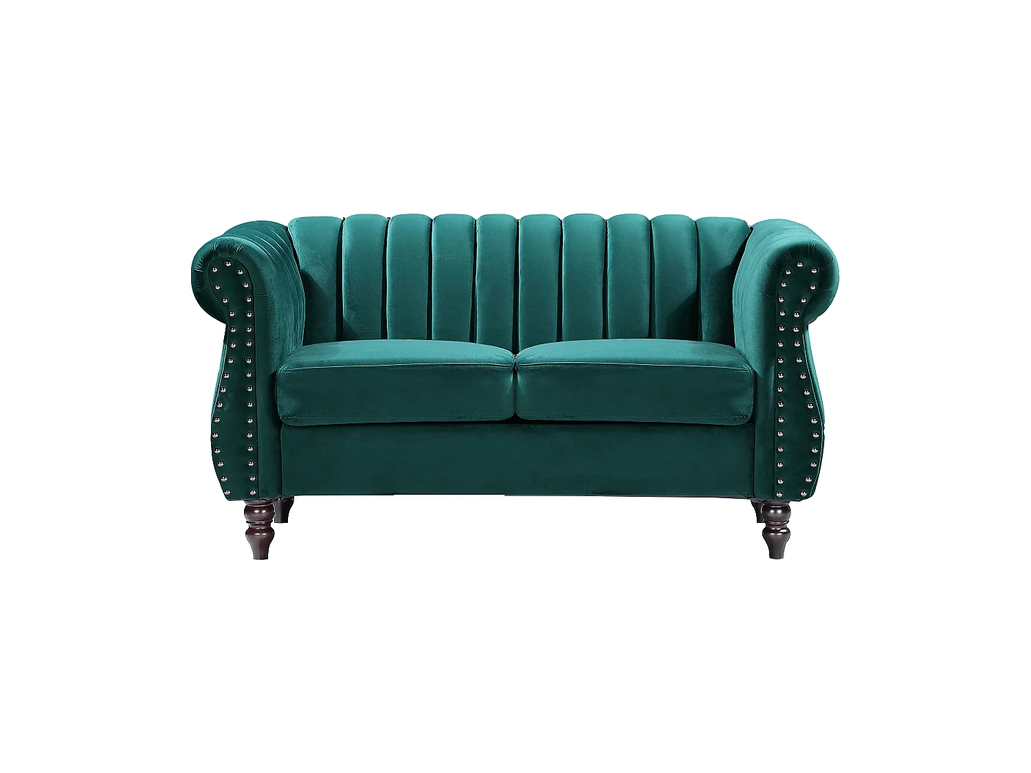 Divani Chesterfield 3 posti e 2 posti in Velluto Verde smeraldo - TRUMBO