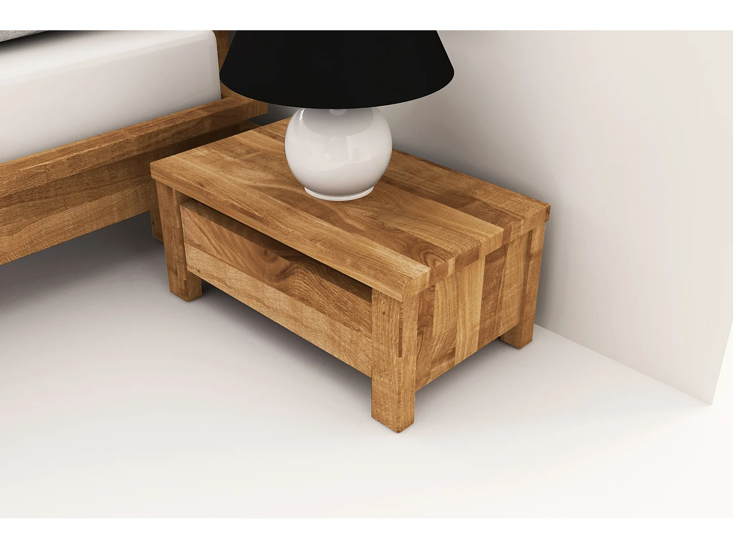 VINCI - Nachttisch  aus Wildeiche, naturgeölt