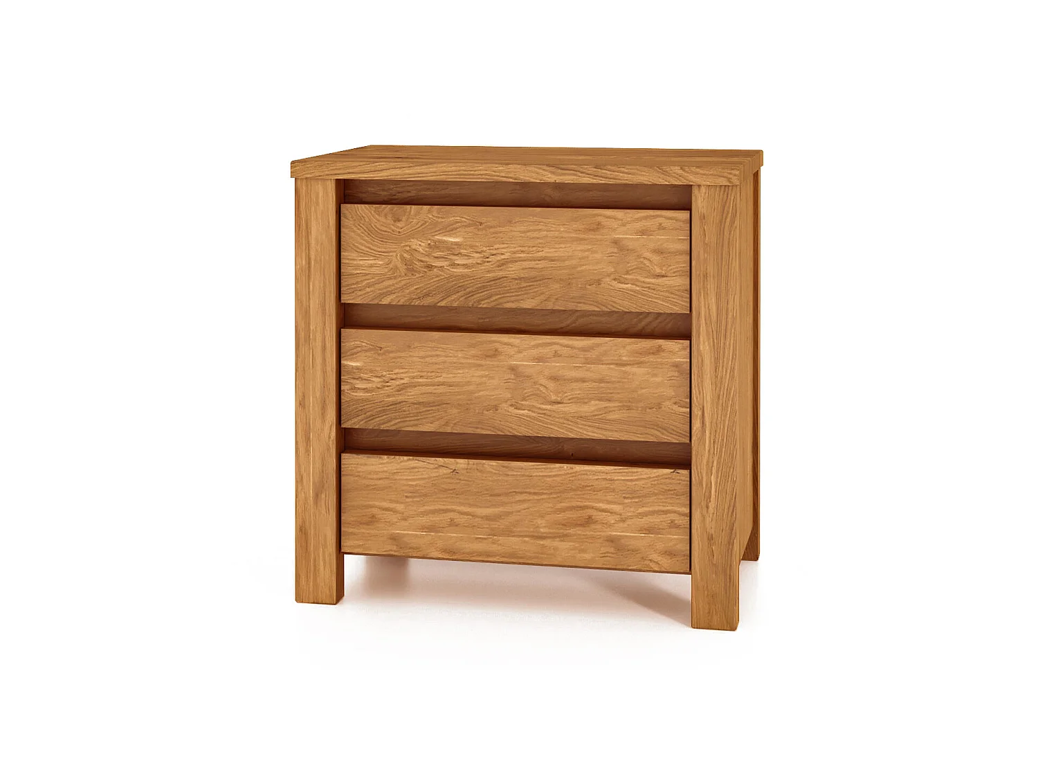 VINCI - Table de nuit en chêne sauvage, finition à l'huile naturelle