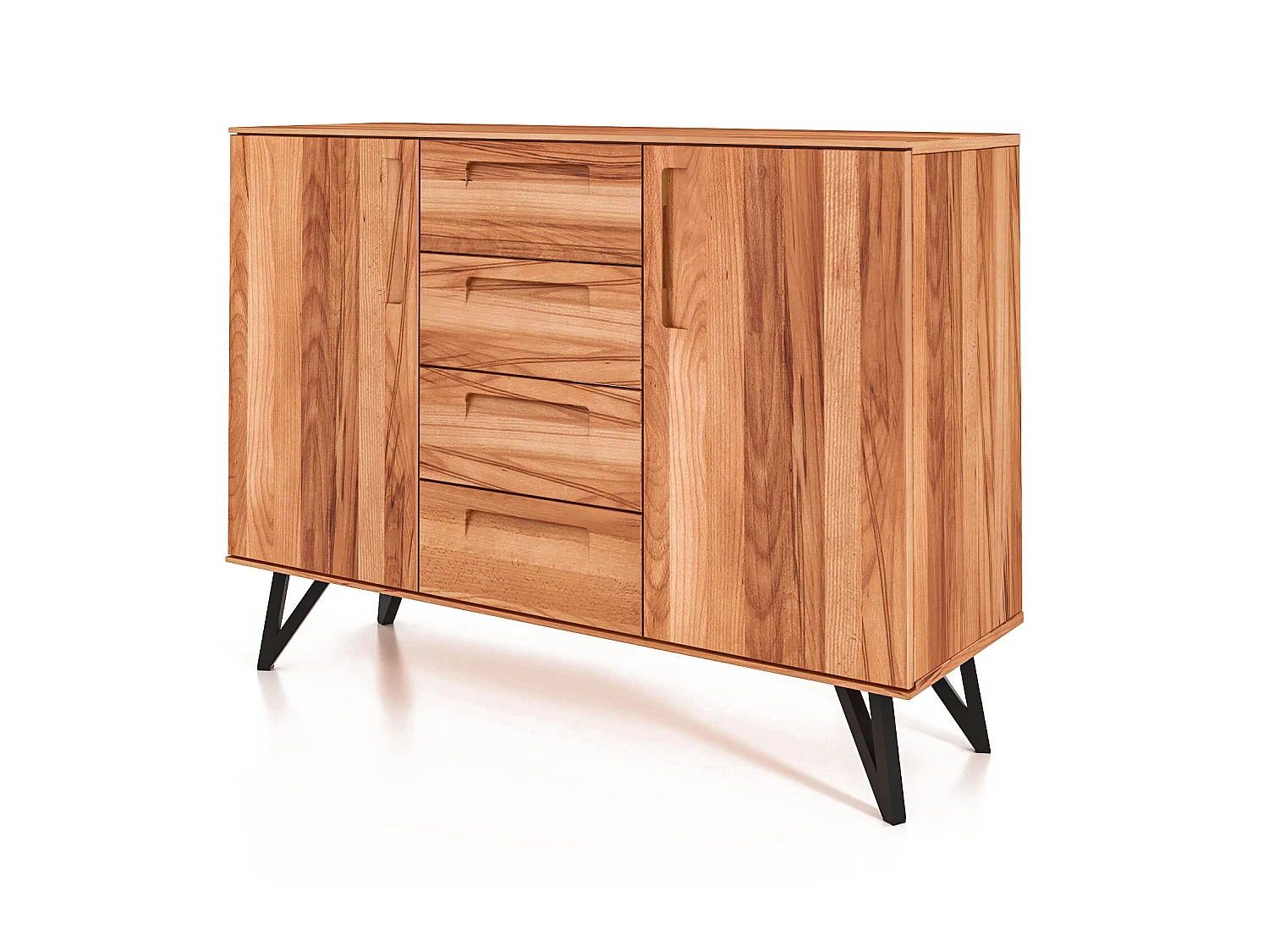 GOLO - Kommode 100% aus massivem Holz aus Kernbuche, naturgeölt