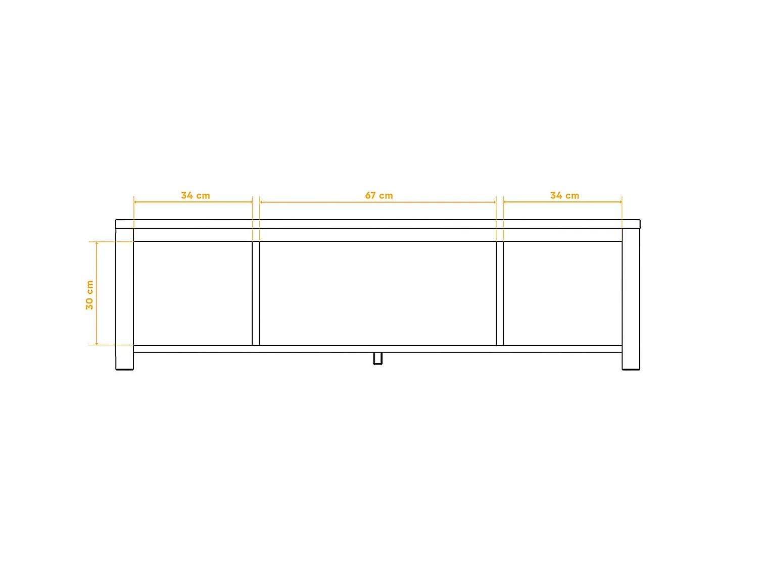VINCI - Kommode 100% aus massivem Holz aus Kernbuche, naturgeölt