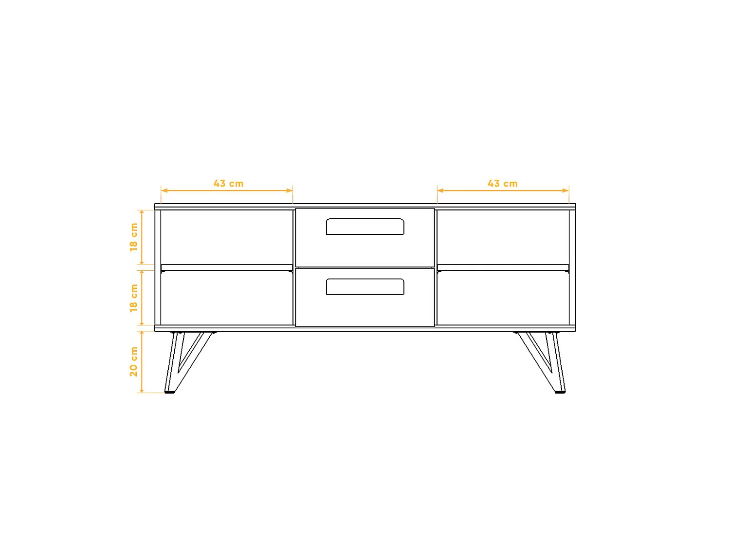 GOLO - Kommode 100% aus massivem Holz aus Kernbuche, naturgeölt