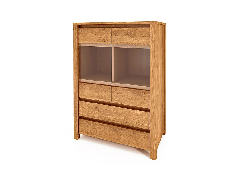 VINCI - Anrichte 100% aus massivem Holz aus Wildeiche, naturgeölt