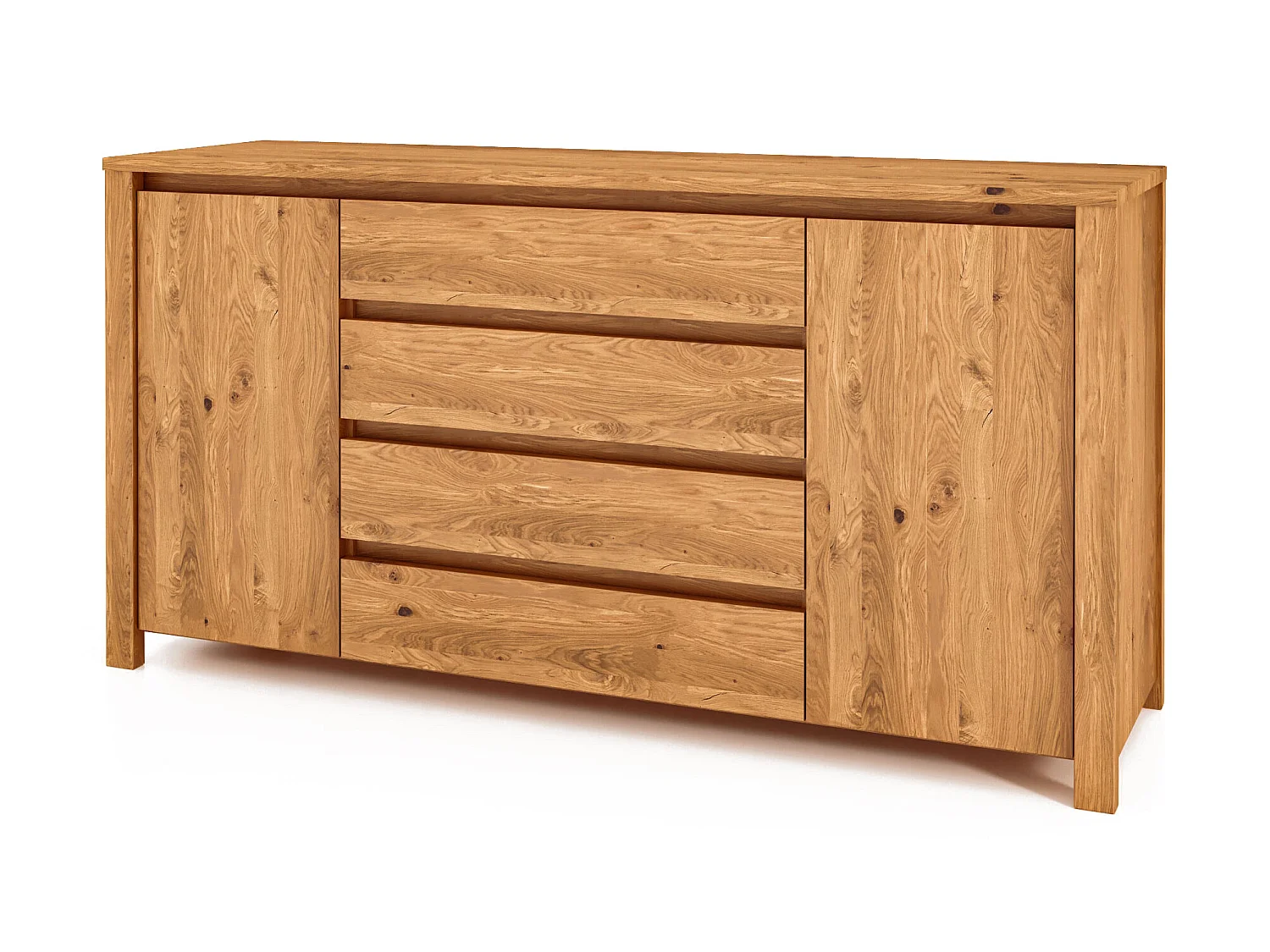 VINCI - Kommode 100% aus massivem Holz aus Wildeiche, naturgeölt