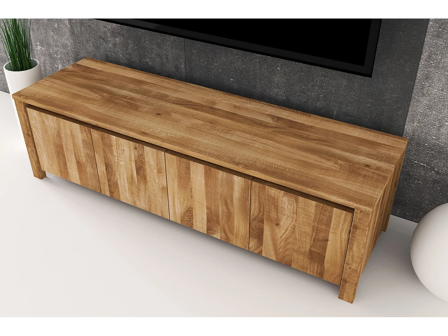 VINCI - Kommode 100% aus massivem Holz aus Wildeiche, naturgeölt