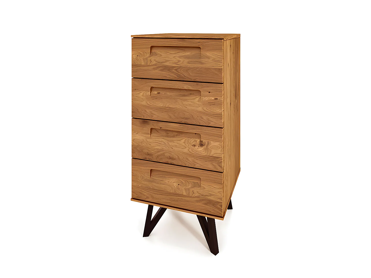 GOLO - Kommode 100% aus massivem Holz aus Wildeiche, naturgeölt