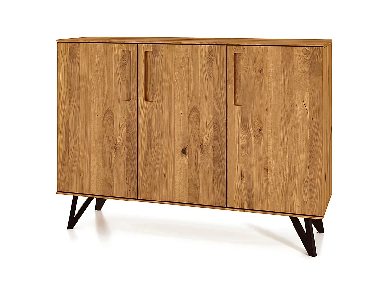 GOLO - Kommode 100% aus massivem Holz aus Wildeiche, naturgeölt