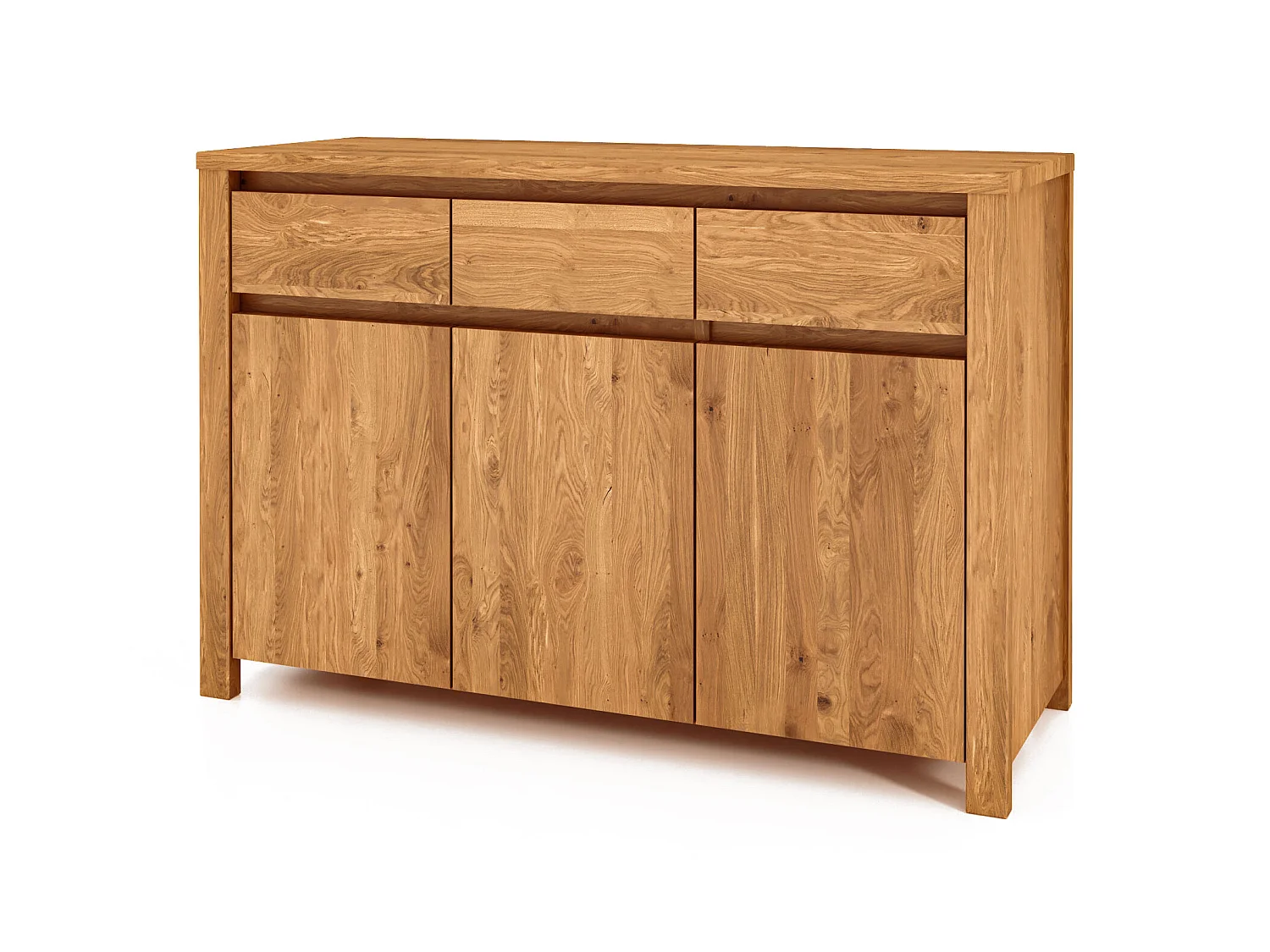 VINCI - Kommode 100% aus massivem Holz aus Wildeiche, naturgeölt