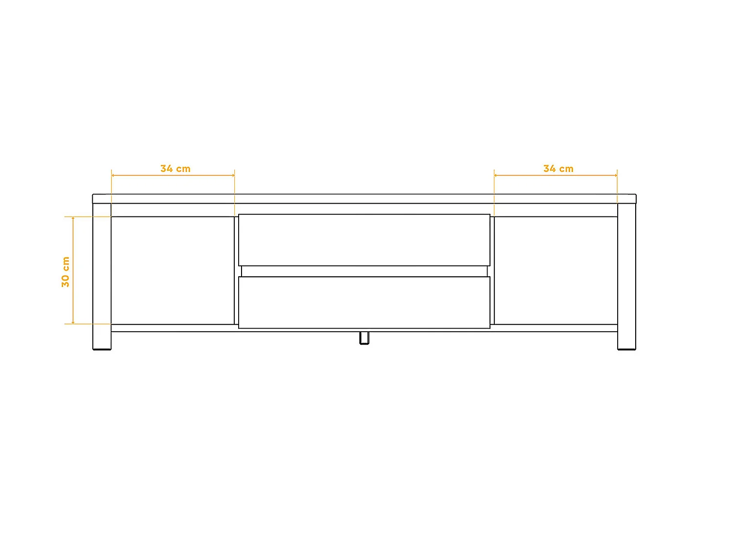 VINCI - Commode 100% en bois massif de cœur de hêtre, finition à l'huile naturelle