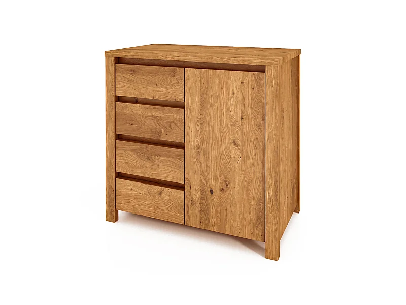 VINCI - Kommode 100% aus massivem Holz aus Wildeiche, naturgeölt