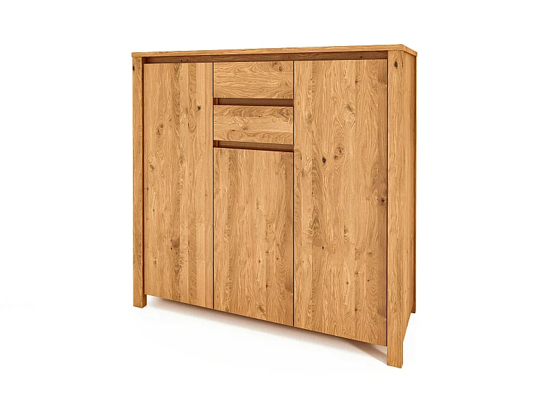 VINCI - Kommode 100% aus massivem Holz aus Wildeiche, naturgeölt