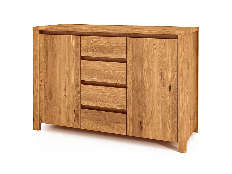 VINCI - Kommode 100% aus massivem Holz aus Wildeiche, naturgeölt