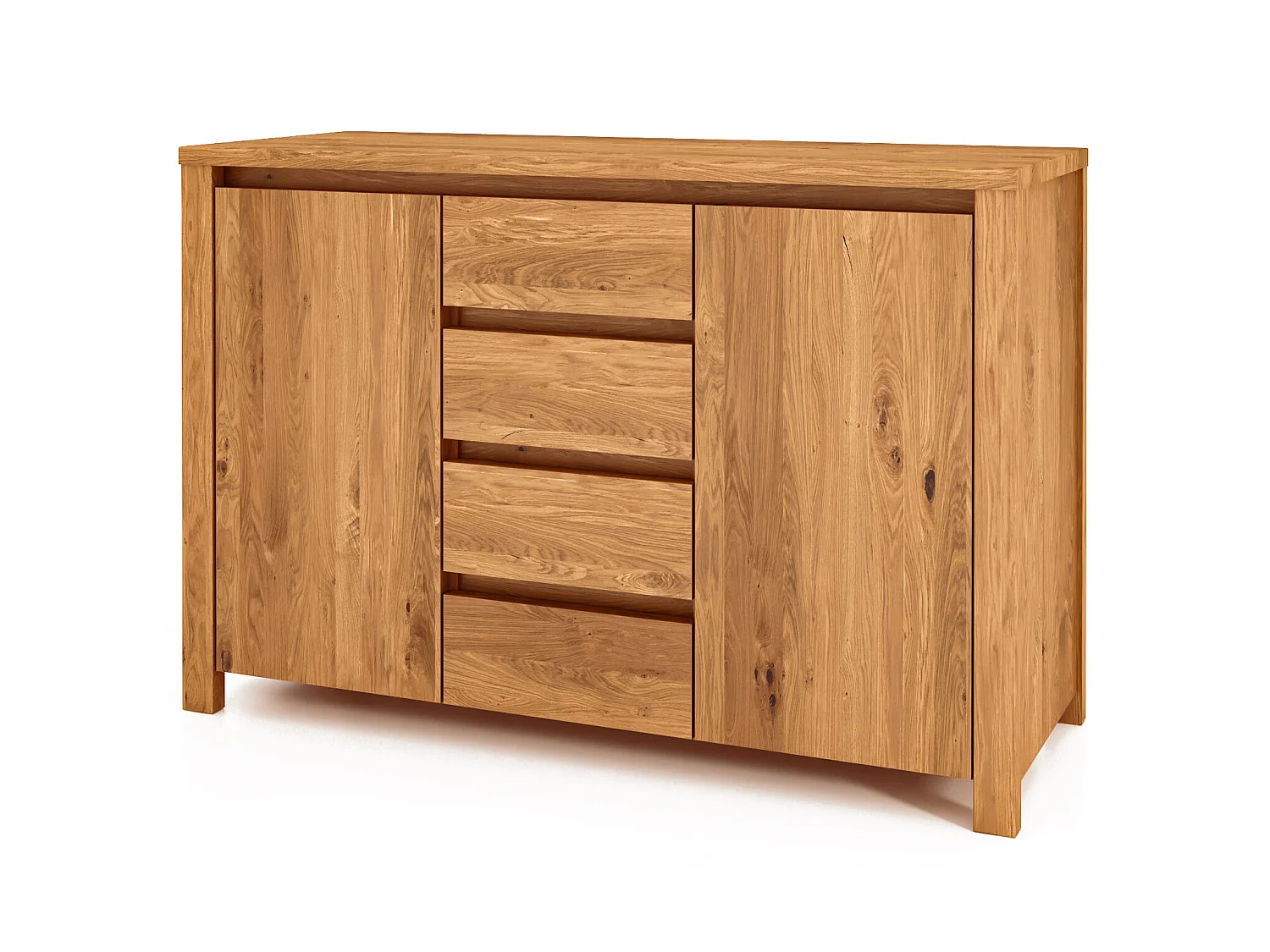 VINCI - Kommode 100% aus massivem Holz aus Wildeiche, naturgeölt