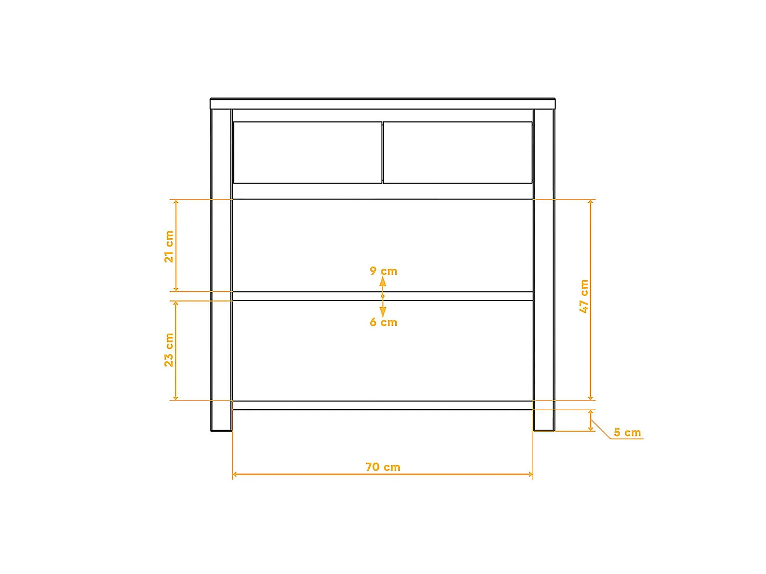 VINCI - Kommode 100% aus massivem Holz aus Kernbuche, naturgeölt
