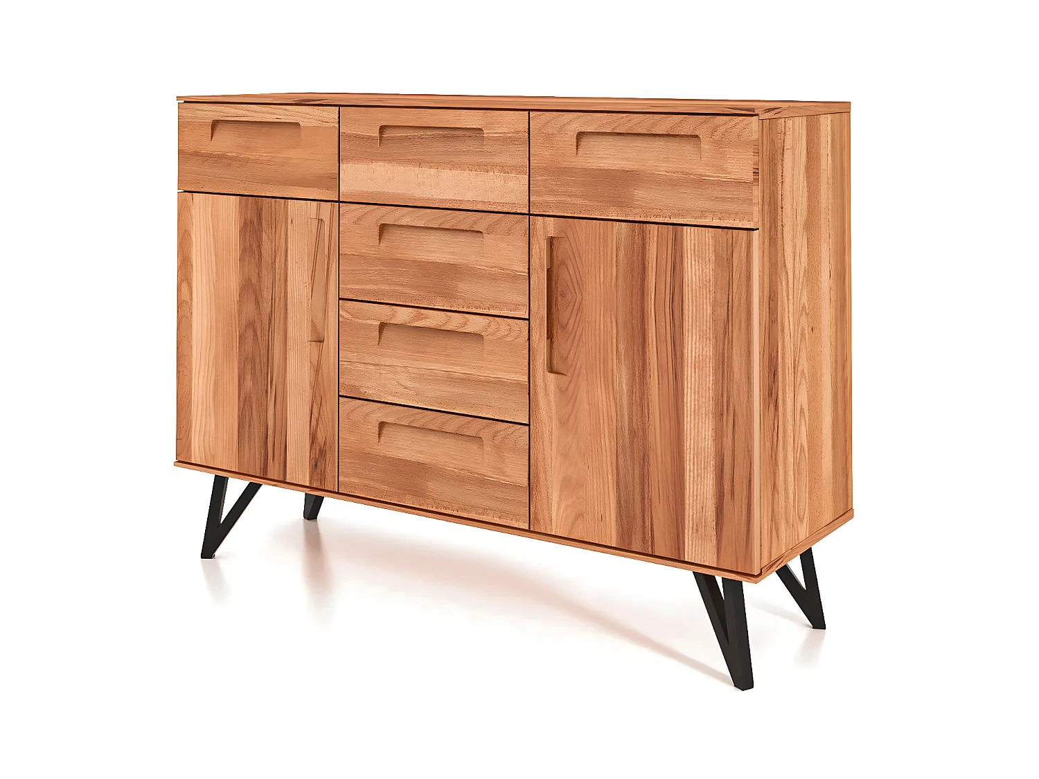 GOLO - Kommode 100% aus massivem Holz aus Kernbuche, naturgeölt