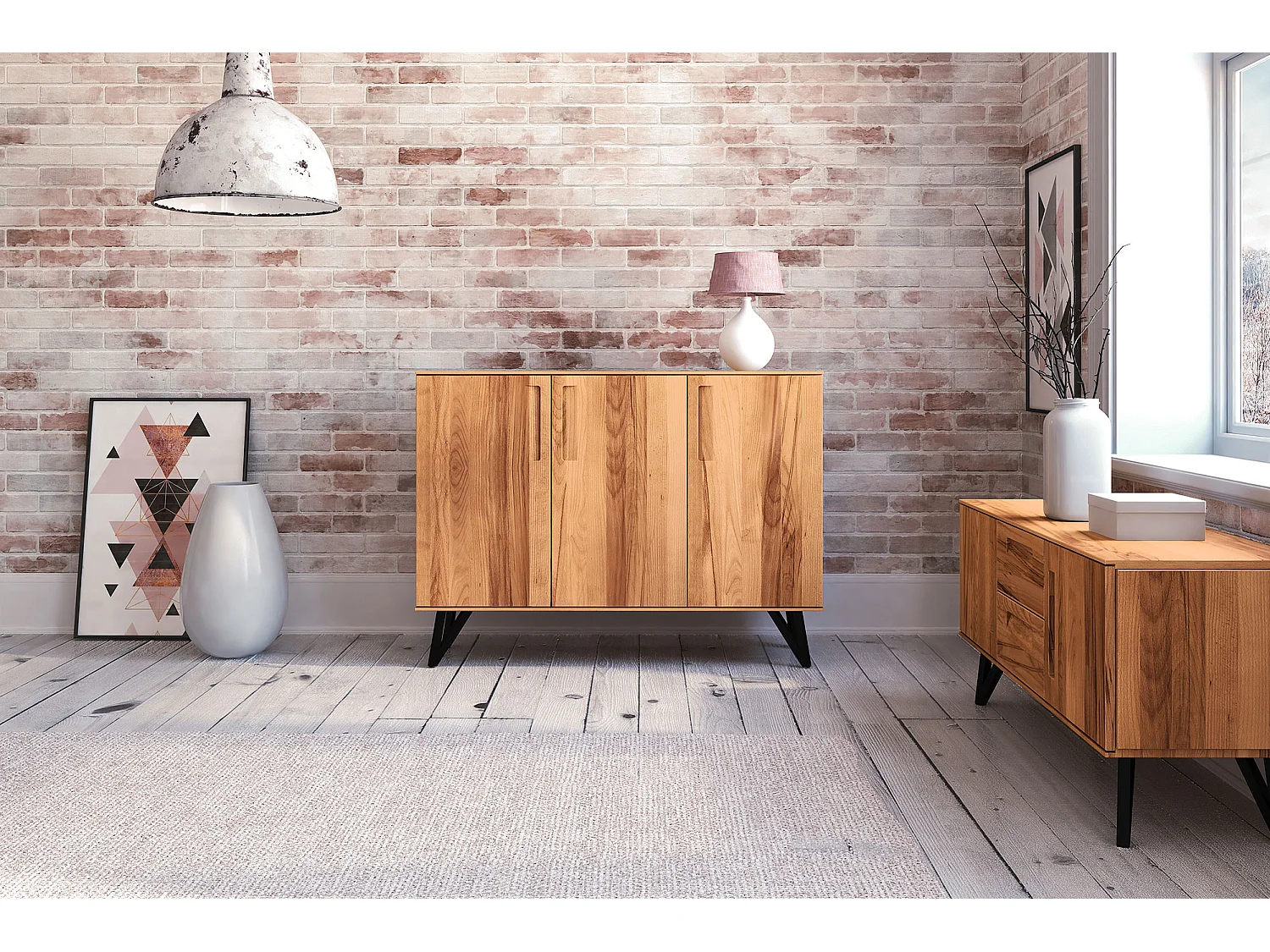 GOLO - Kommode 100% aus massivem Holz aus Kernbuche, naturgeölt