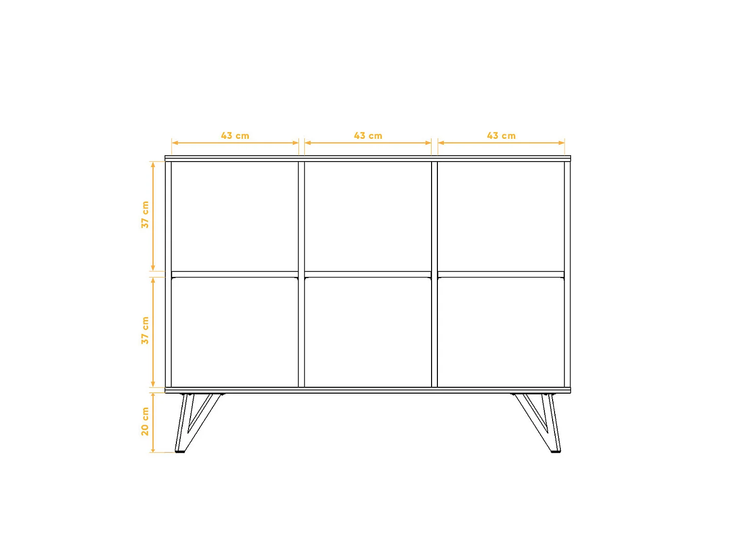GOLO - Kommode 100% aus massivem Holz aus Kernbuche, naturgeölt