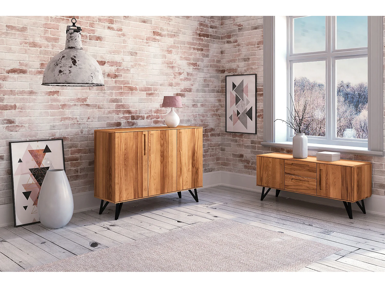 GOLO - Kommode 100% aus massivem Holz aus Kernbuche, naturgeölt