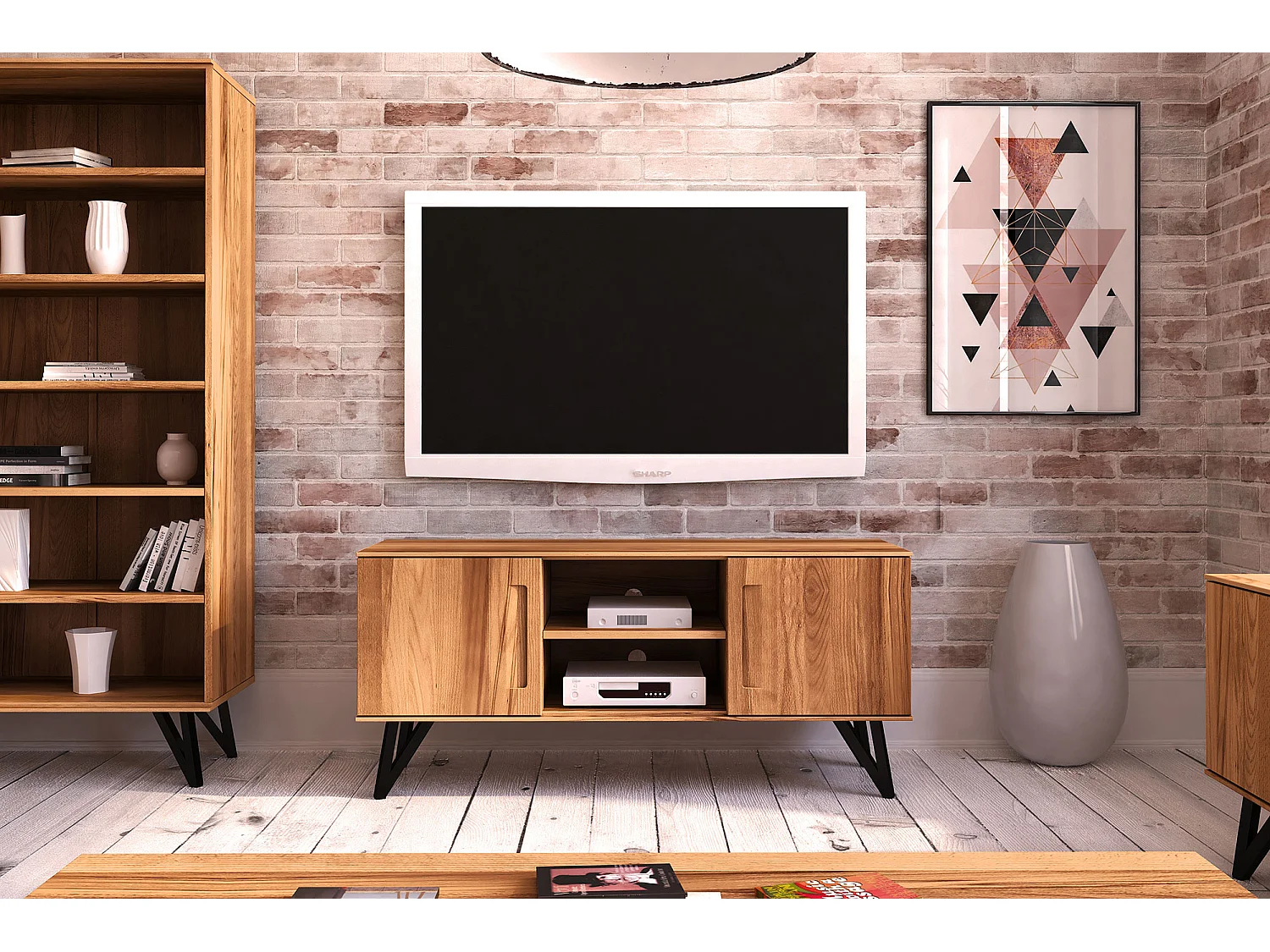 GOLO - TV-Schrank aus Kernbuche, naturgeölt