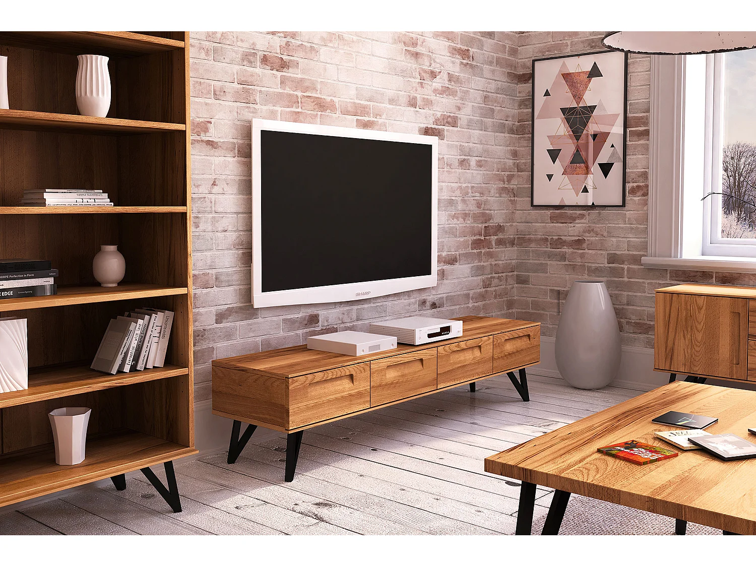 GOLO - TV-möbel aus Kernbuche, naturgeölt