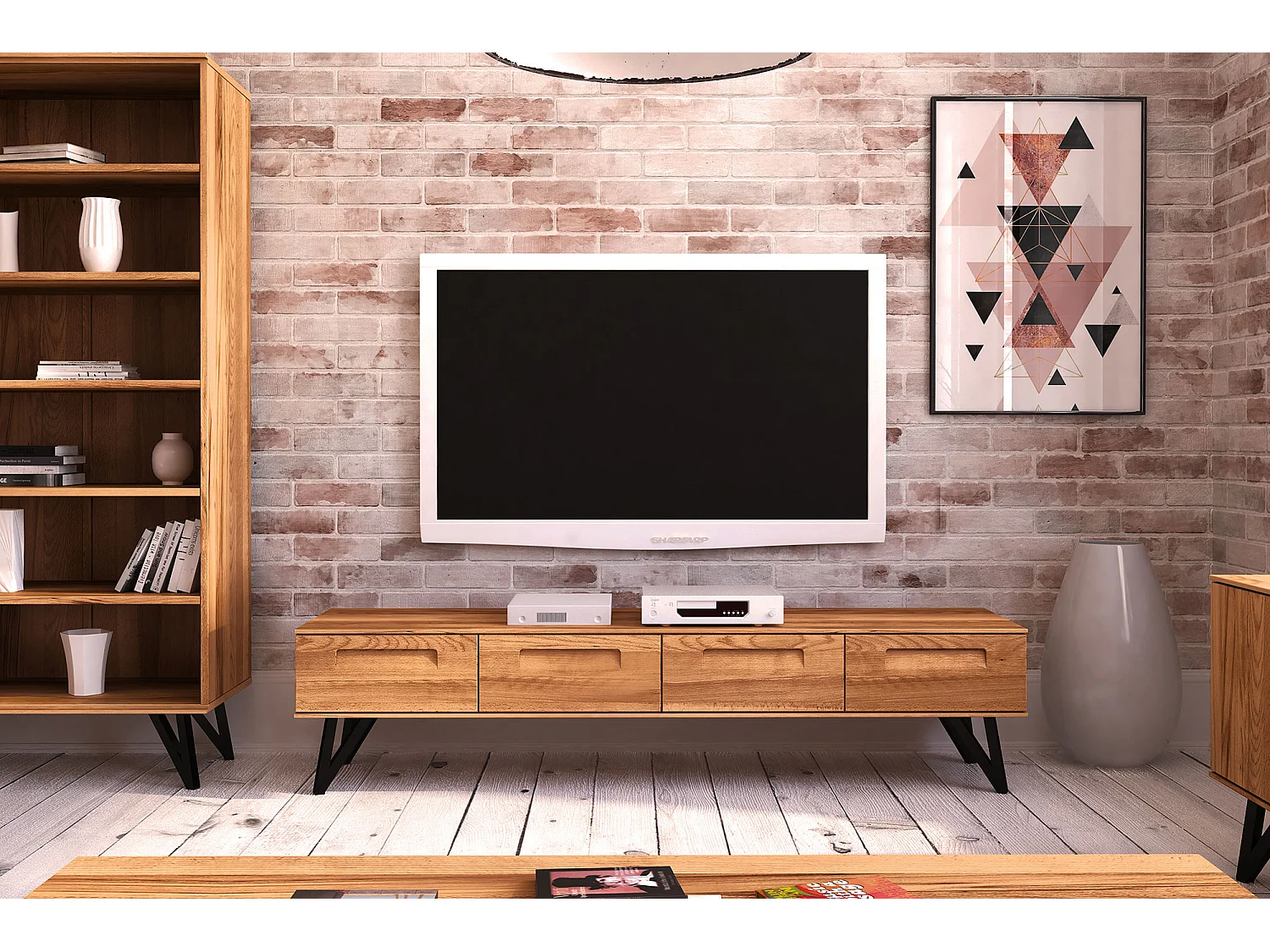 GOLO - TV-möbel aus Kernbuche, naturgeölt