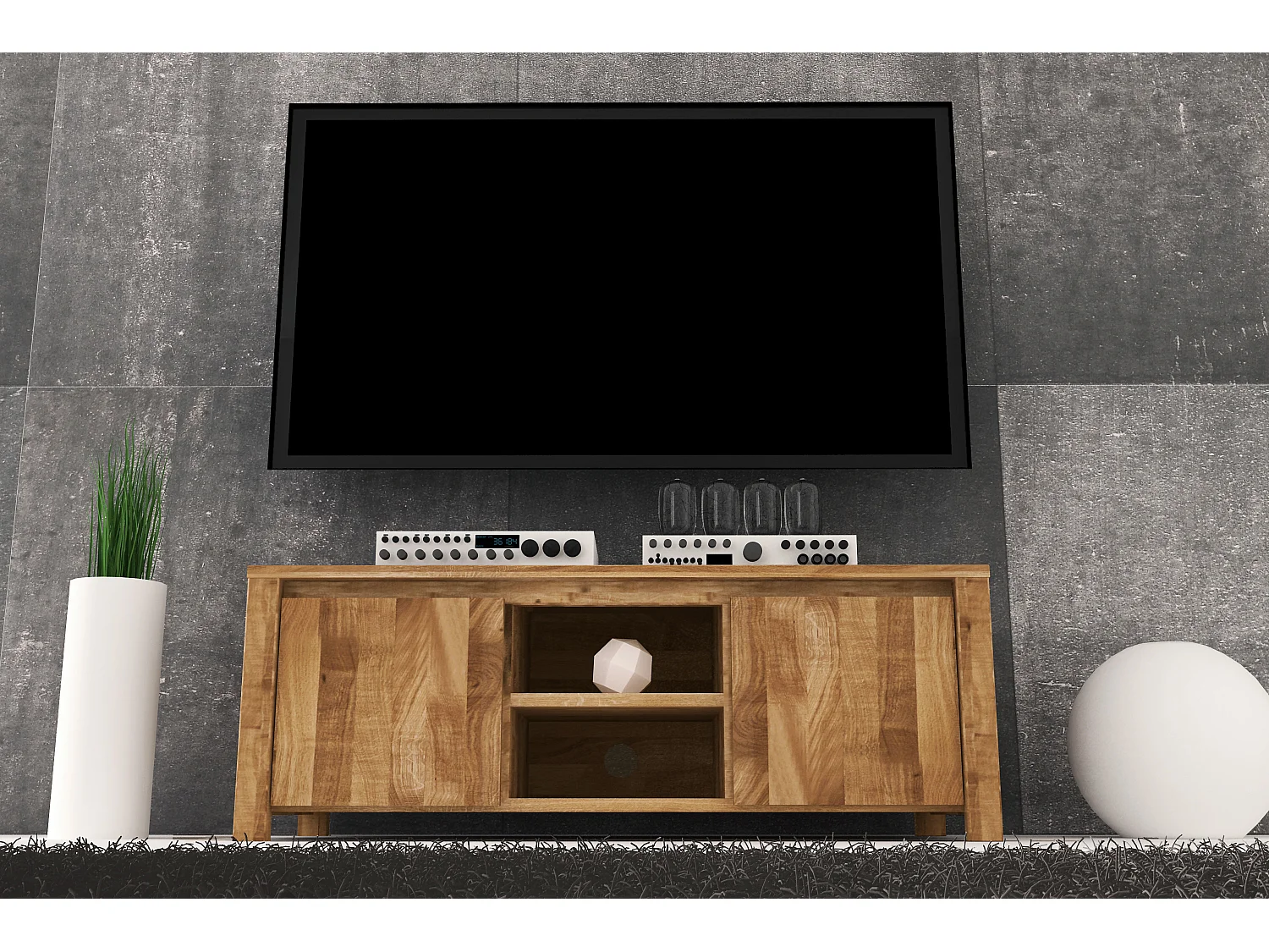 VINCI - TV-möbel aus Wildeiche, naturgeölt