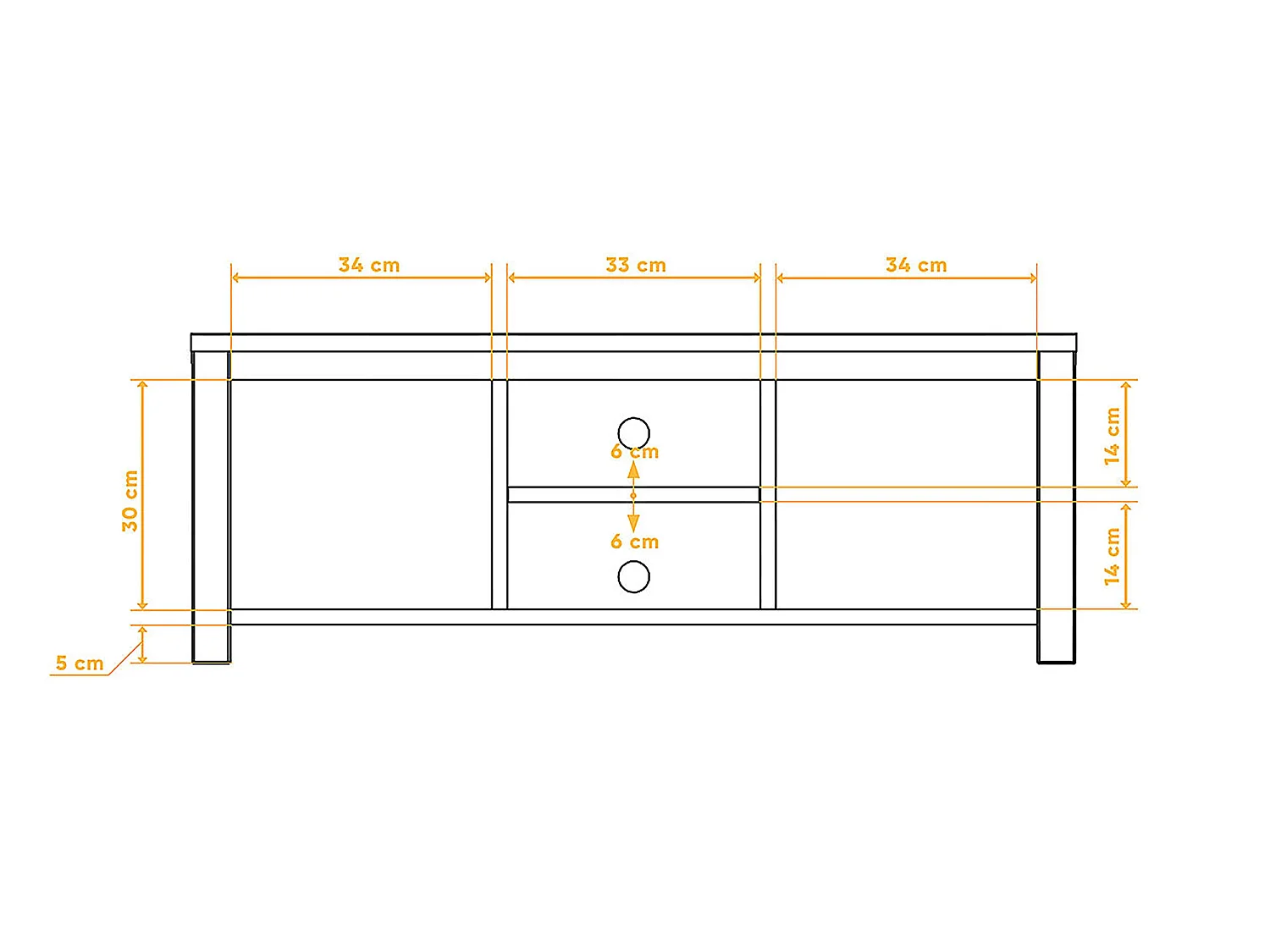 VINCI - TV-möbel aus Wildeiche, naturgeölt