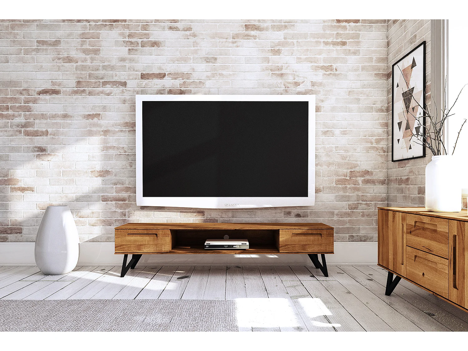 GOLO - TV-möbel aus Wildeiche, naturgeölt