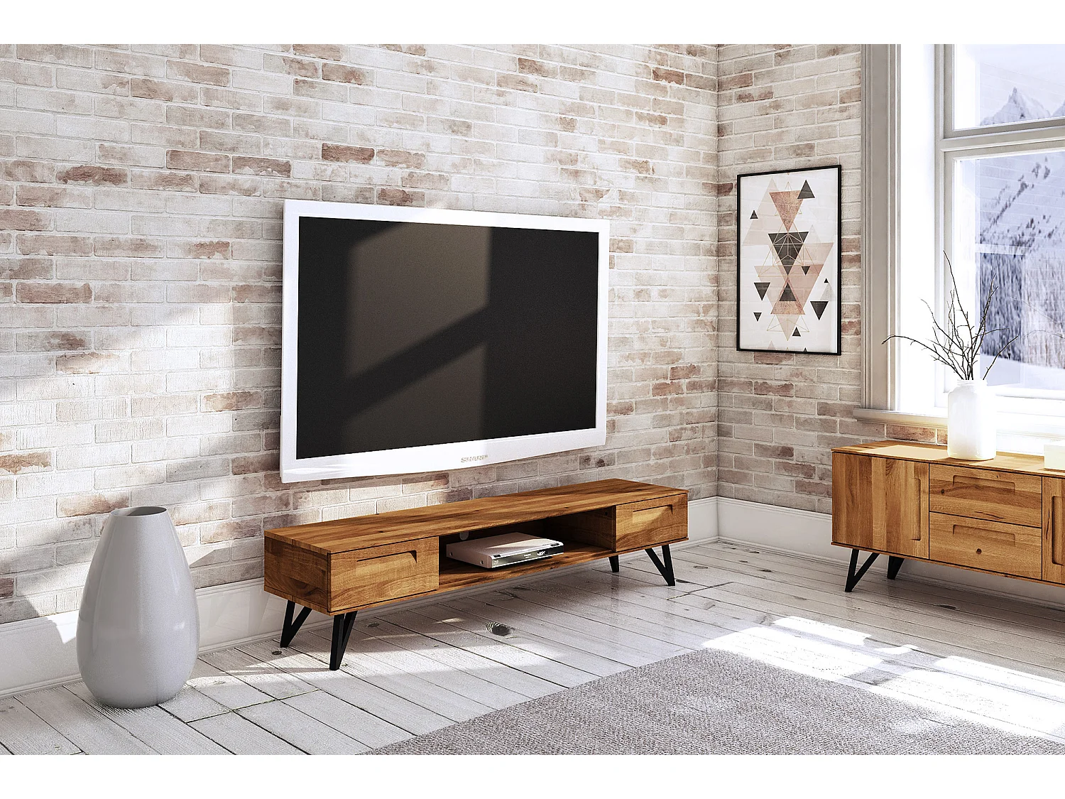 GOLO - TV-möbel aus Wildeiche, naturgeölt