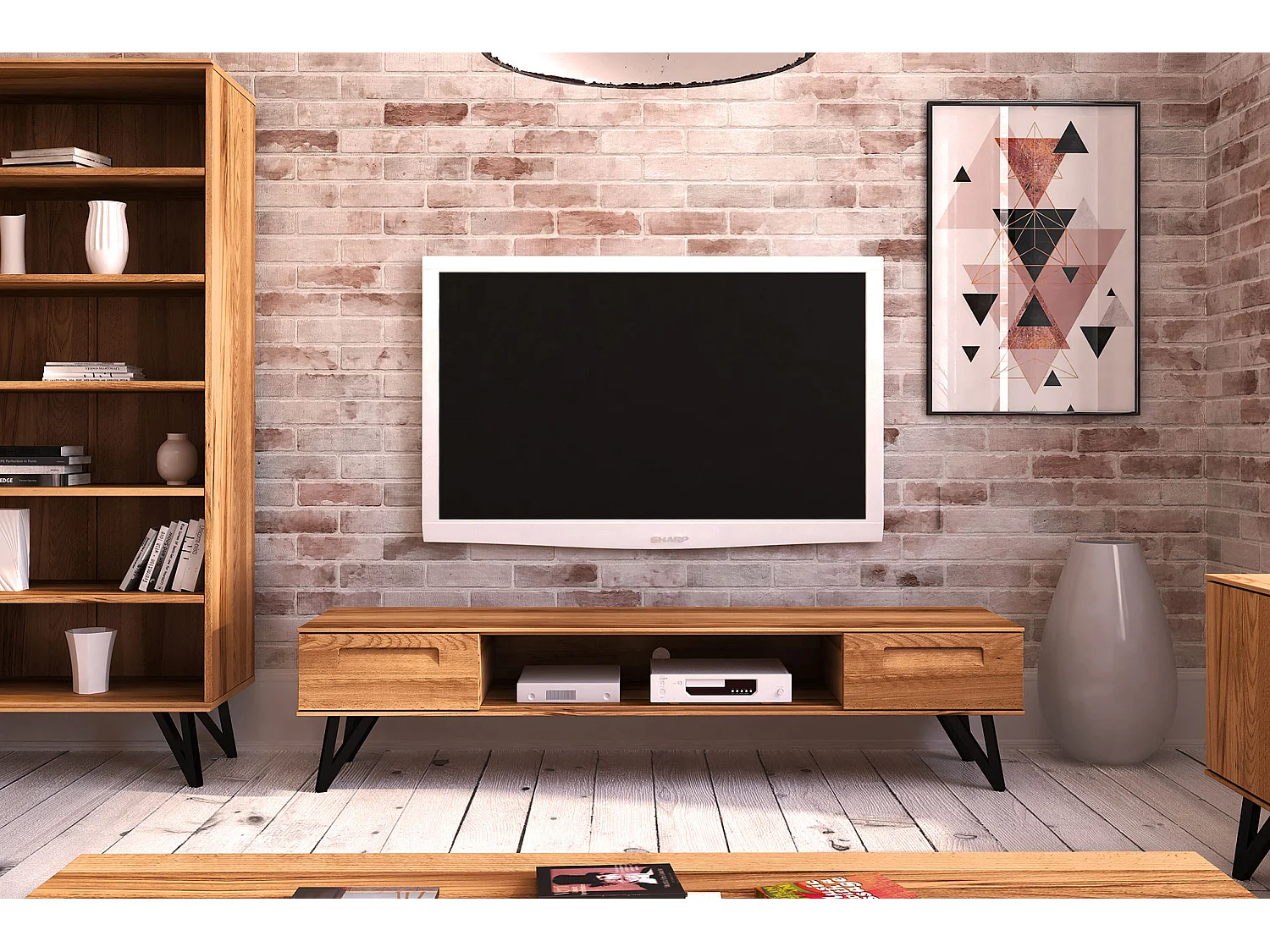 GOLO - TV-möbel aus Kernbuche, naturgeölt