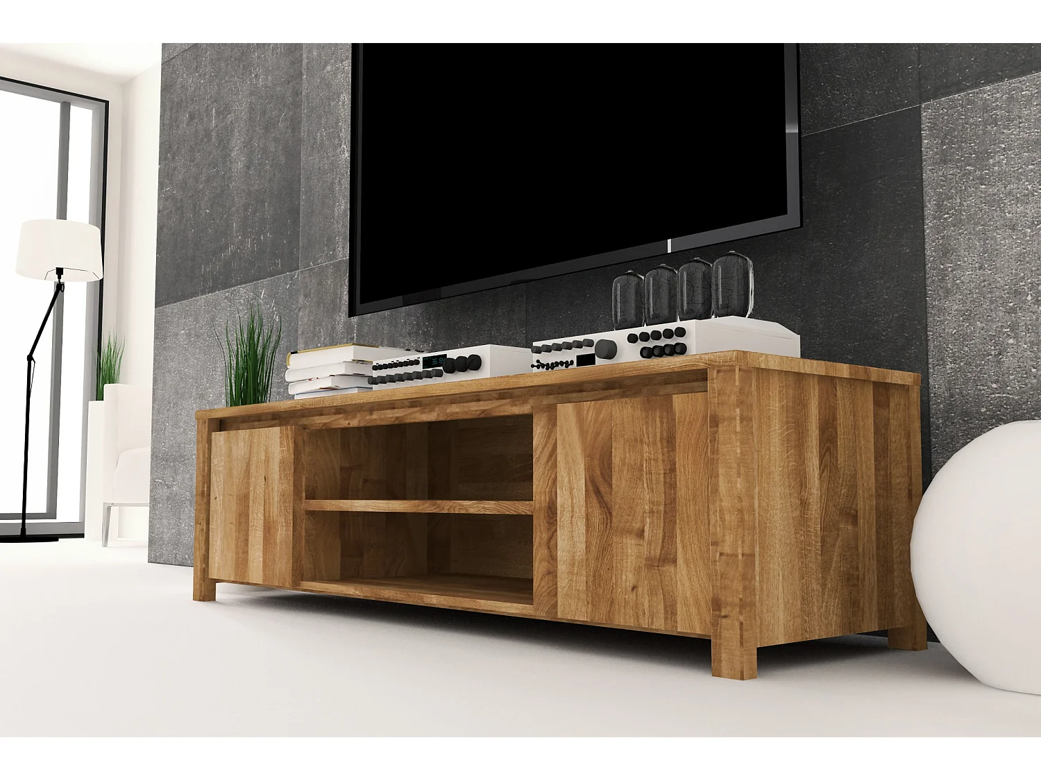 VINCI - TV-möbel aus Wildeiche, naturgeölt