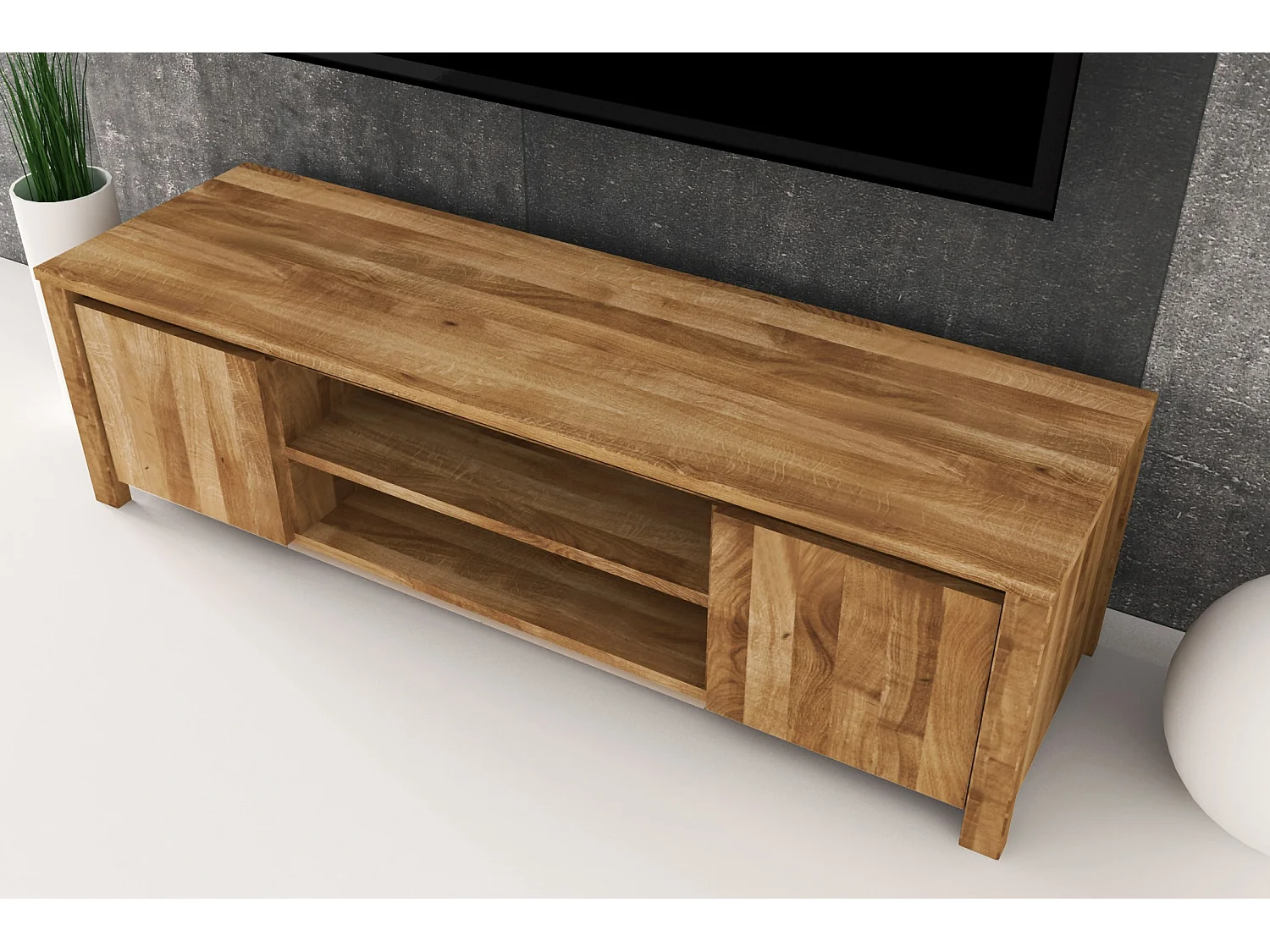 VINCI - TV-möbel aus Wildeiche, naturgeölt