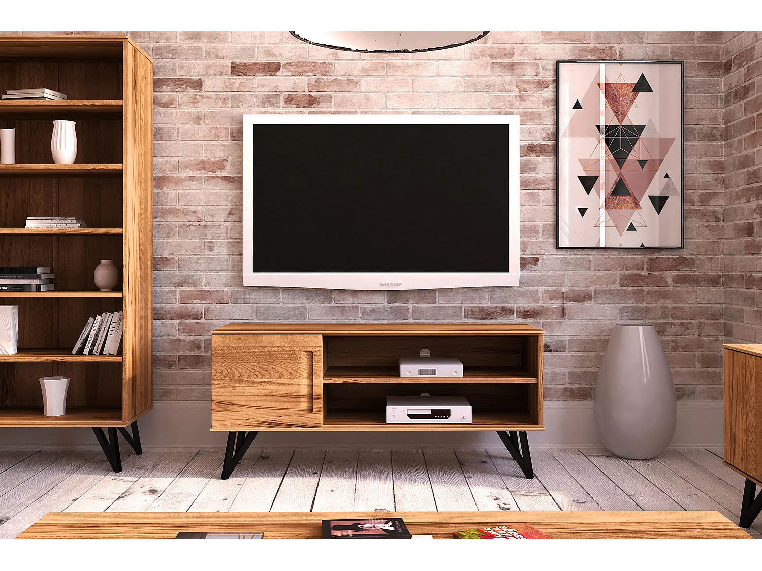 GOLO - TV-Schrank aus Kernbuche, naturgeölt