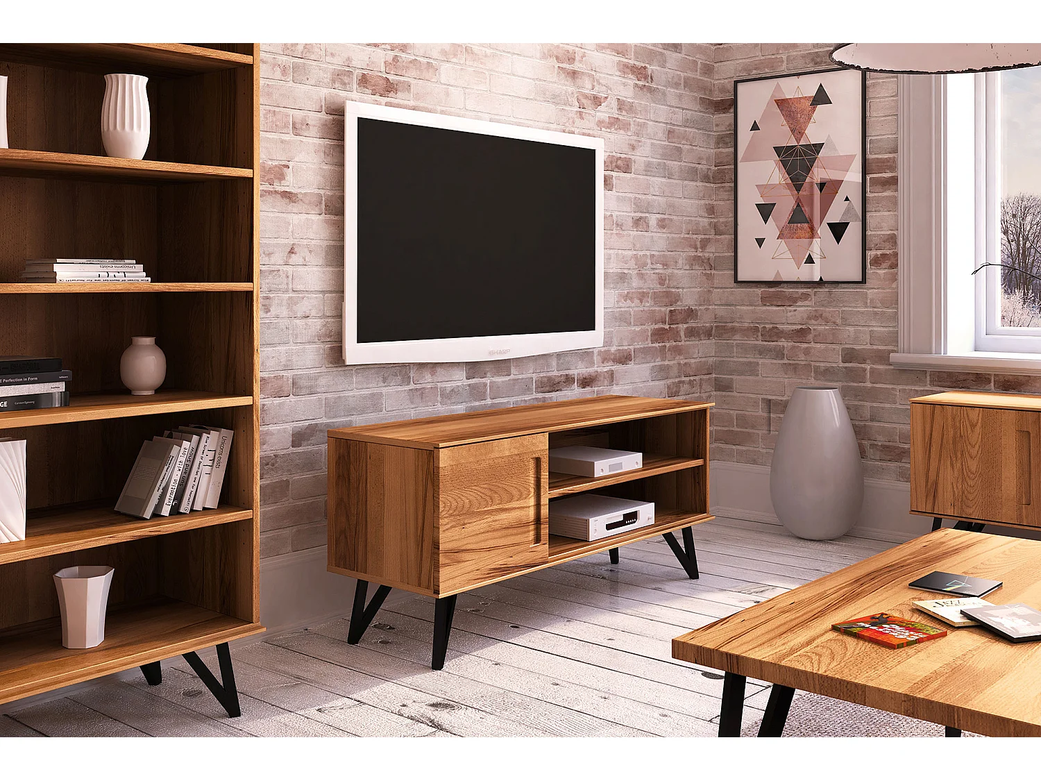 GOLO - TV-Schrank aus Kernbuche, naturgeölt